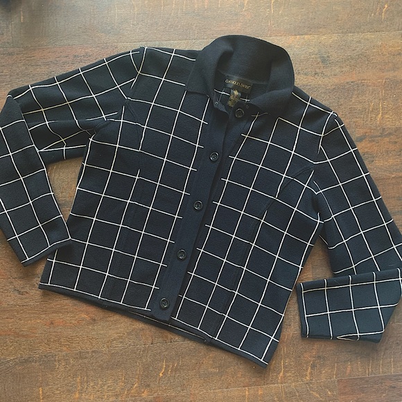 Classiques Entier Sweaters - Vintage style checked Classiques Entier cardigan
